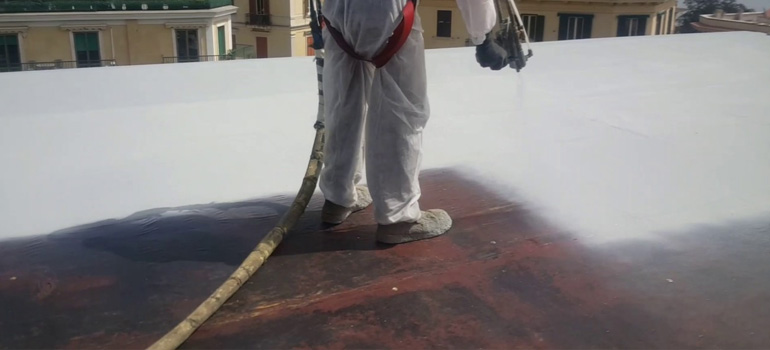 applicazione poliurea su guaine bituminose